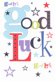 The essence of encouragement leaps from this good luck card, as vibrant and uplifting as the friendly greetings exchanged in Dartford's neighbourhood shops. The words 'Good Luck' are arranged playfully, each in a carefully chosen palette-oversized pastel blue, punchy reds, earthy greens, and regal purples-much like the artful mix in a Dartford florist's seasonal bouquet. Dancing across the background, tiny stars in deep navy, lilac, and zesty lime infuse the card with cheerful energy, conjuring images of dreams and wishes rising over the River Darent at dusk. Though the card feels flat and smooth beneath the fingertips, it hints at the delight of crisp, heavyweight paper, echoing the quality expected from a trusted local flower shop. This design is perfect for memorable occasions-a young student facing an important test at Dartford Science and Technology College, a neighbour starting a new position in a nearby office-imparting heartfelt optimism and the simple but powerful magic of belief. Through every blend of colour, font, and lively star motif, this card embodies the spirit of Dartford: ever hopeful, endlessly supportive, and ready to cheer on every new beginning.